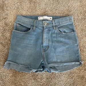 O2 Denim size 28 High Waisted Cut-Off Shorts Dirty Heads Patch Made in USA